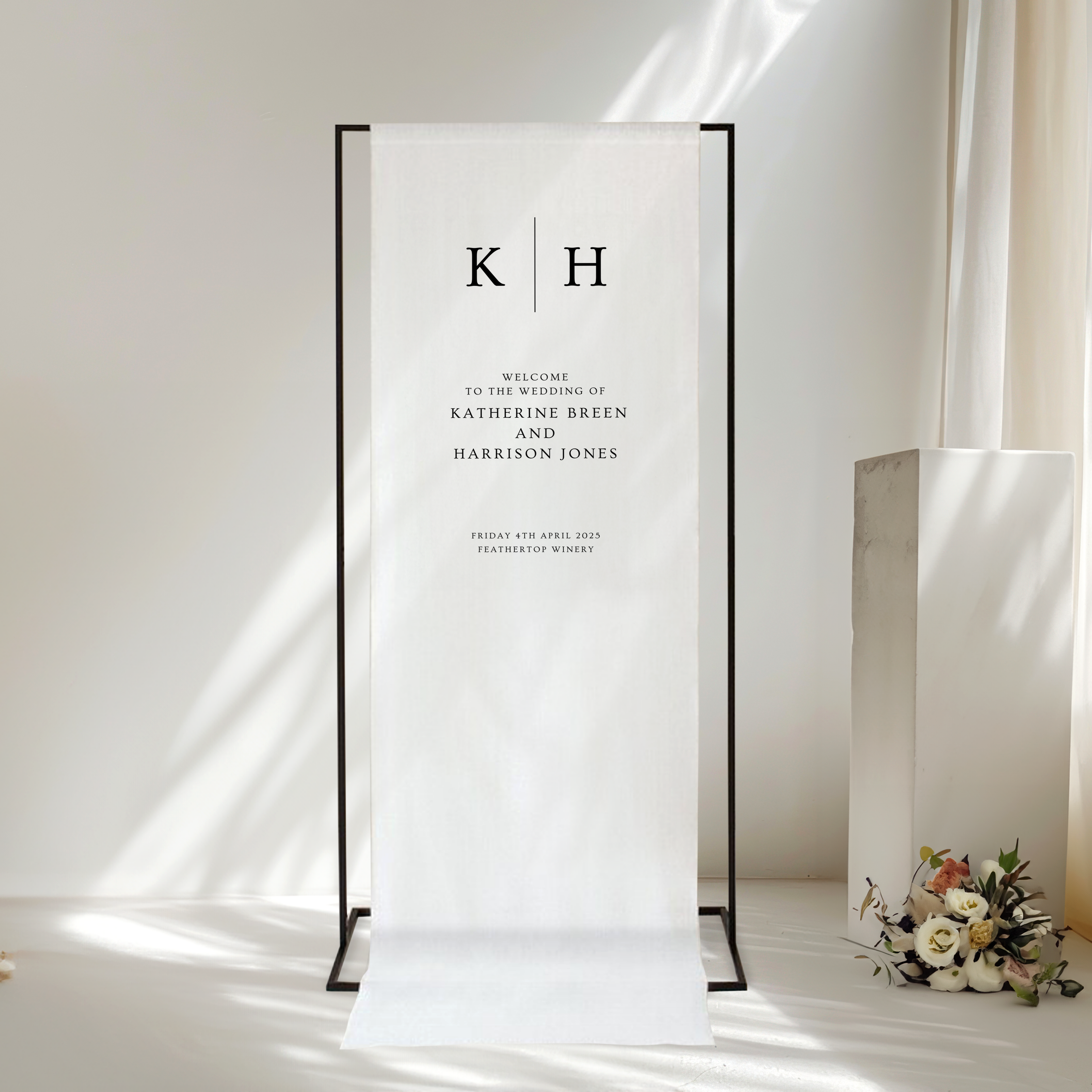 Eterno Linen Welcome Sign