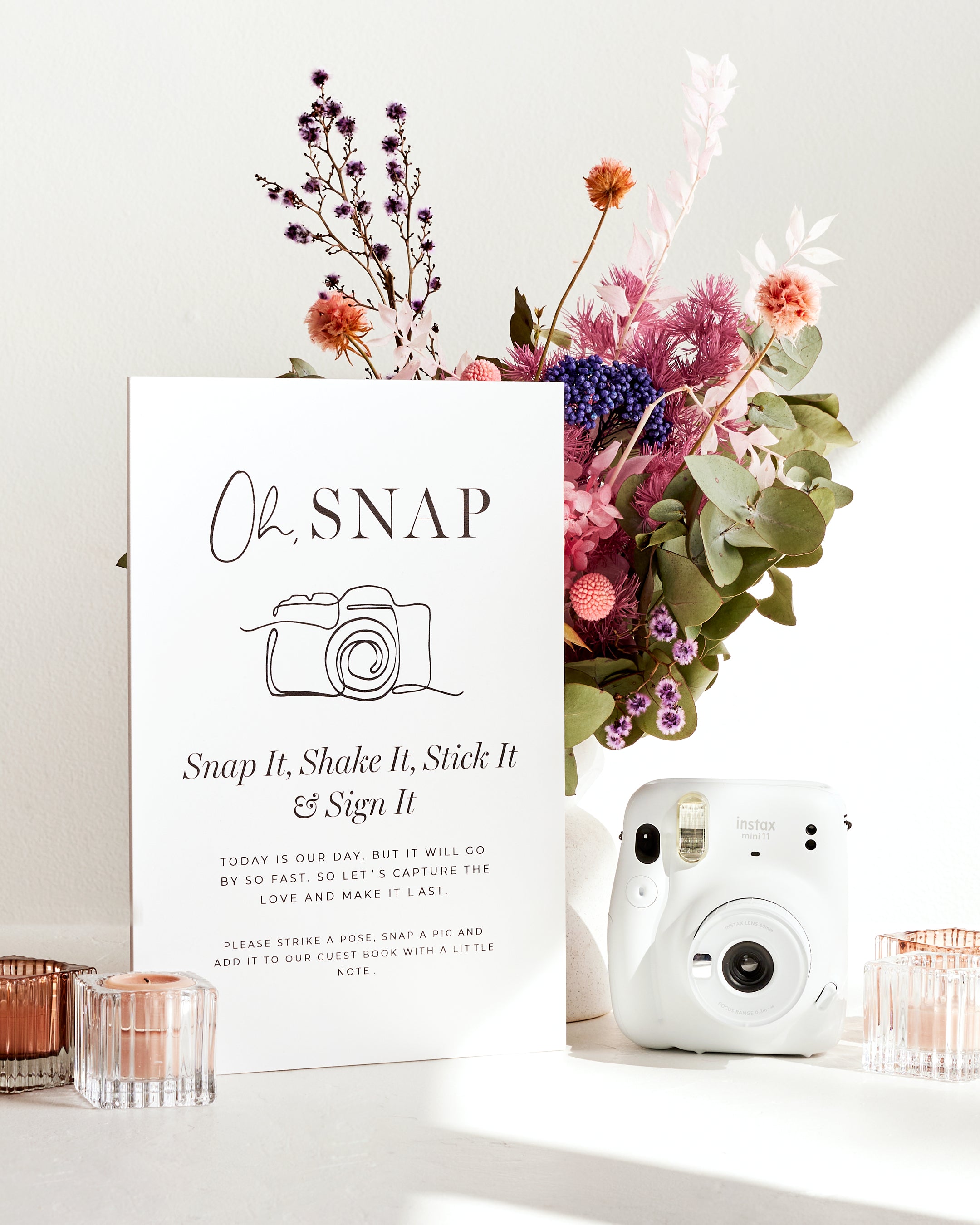 Linear Polaroid Guest Book Sign