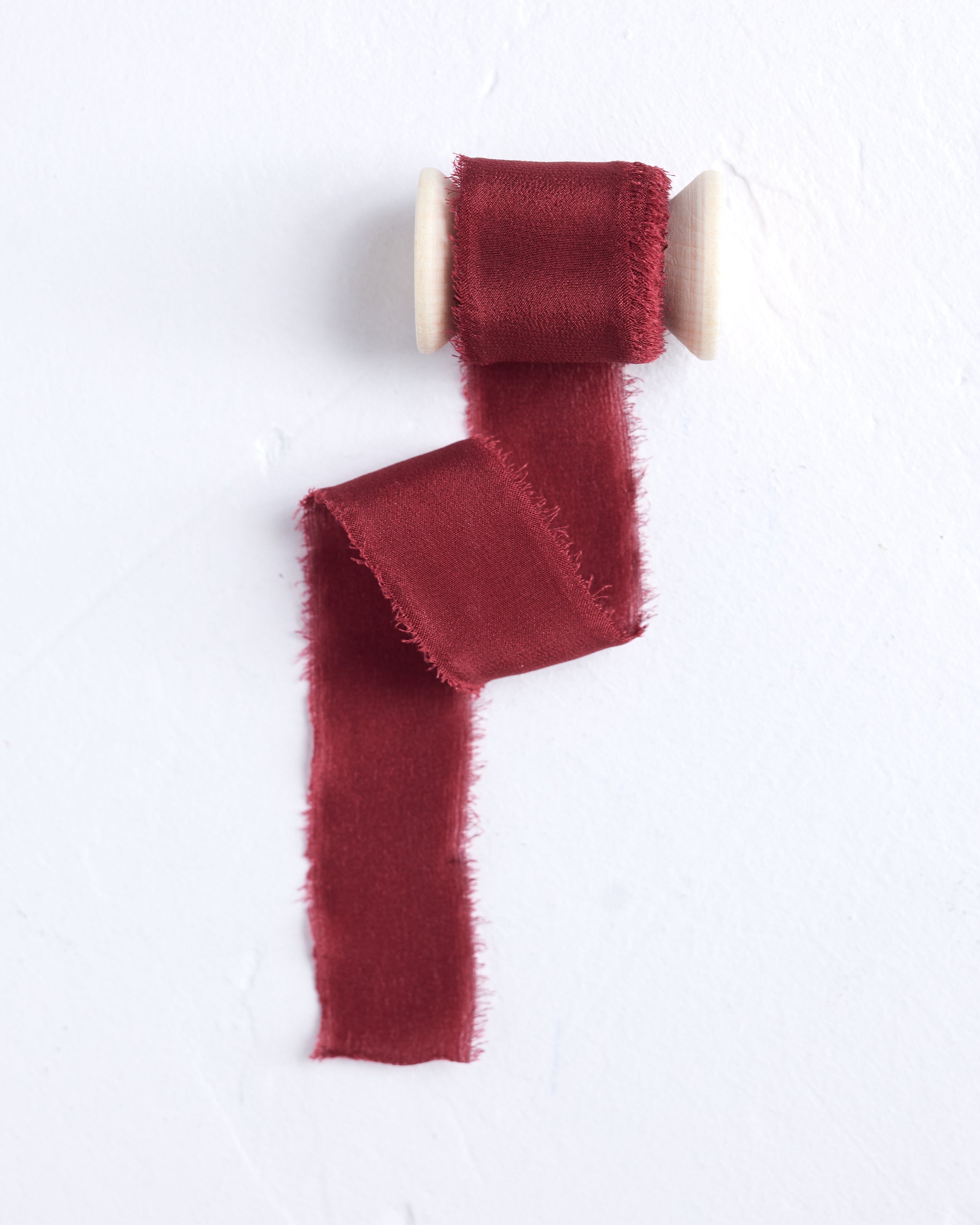 Crimson Silk Crepe Ribbon