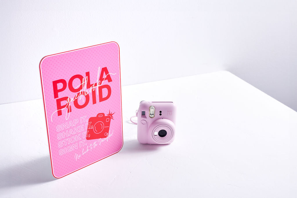 Polaroid Guestbook Signage
