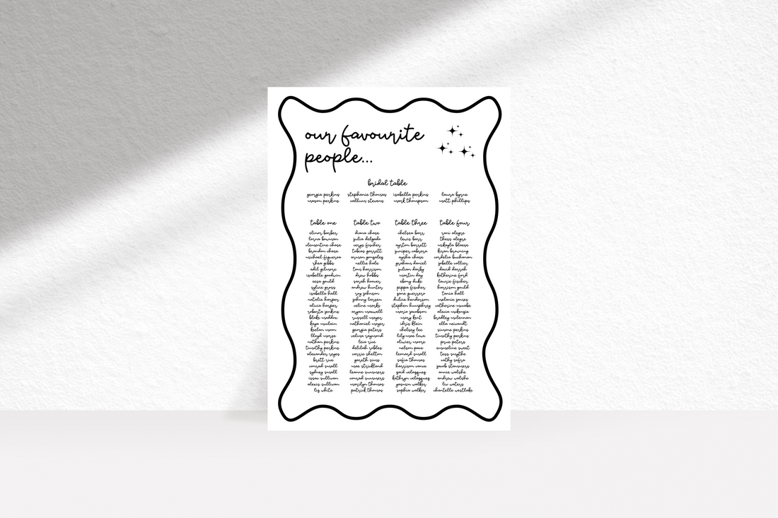 Whimsical Seating Chart