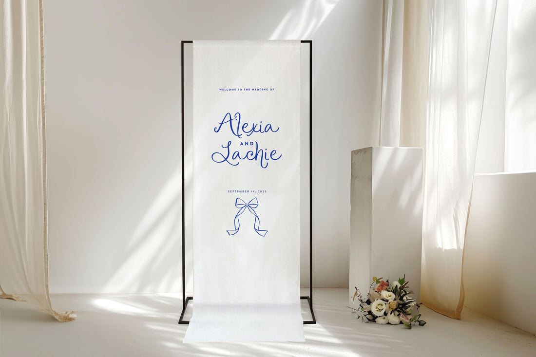 Jardin Linen Welcome Sign (Bow)