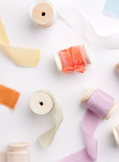 Crimson Silk Crepe Ribbon