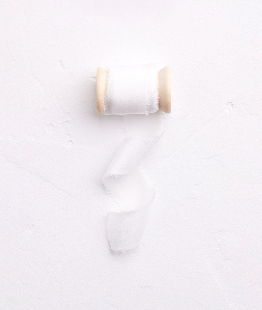 Crisp White Silk Crepe Ribbon