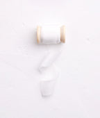 Crisp White Silk Crepe Ribbon
