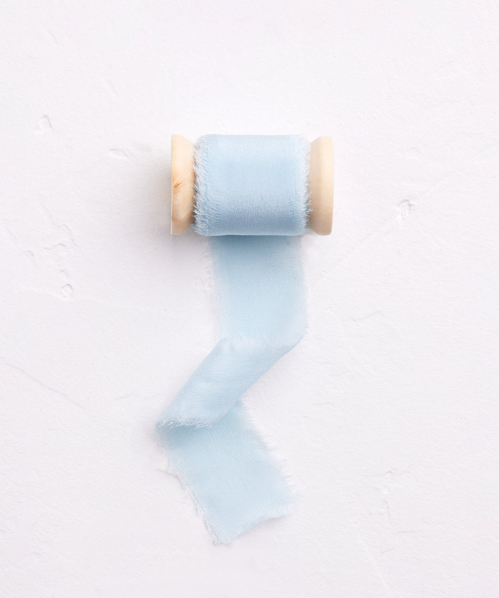 Baby Blue Silk Crepe Ribbon