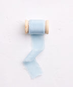 Baby Blue Silk Crepe Ribbon