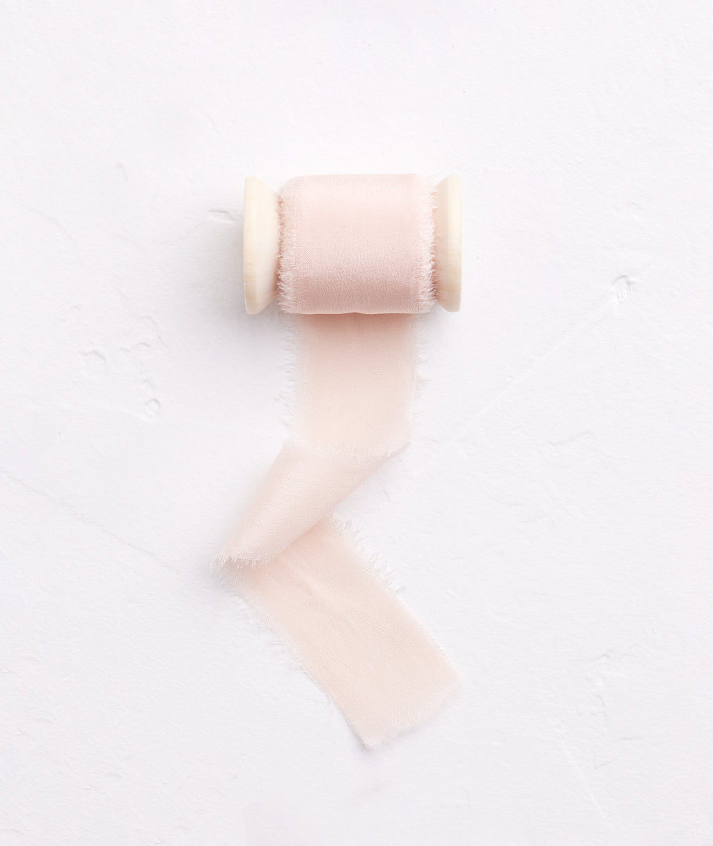 Pale Pink Silk Crepe Ribbon