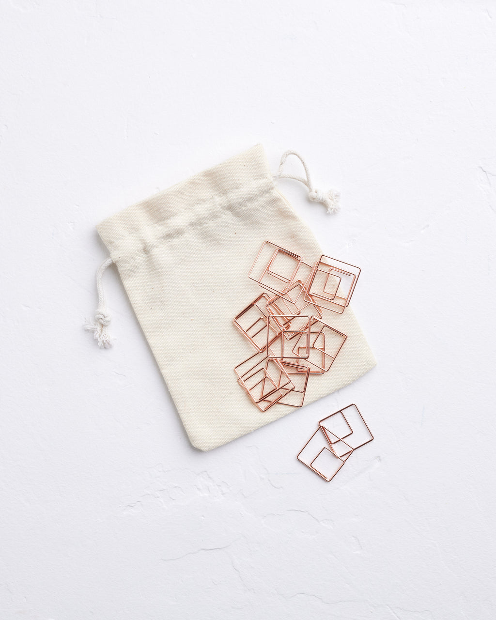 Rose Gold Square Paper Clips