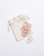 Rose Gold Square Paper Clips