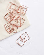 Rose Gold Square Paper Clips