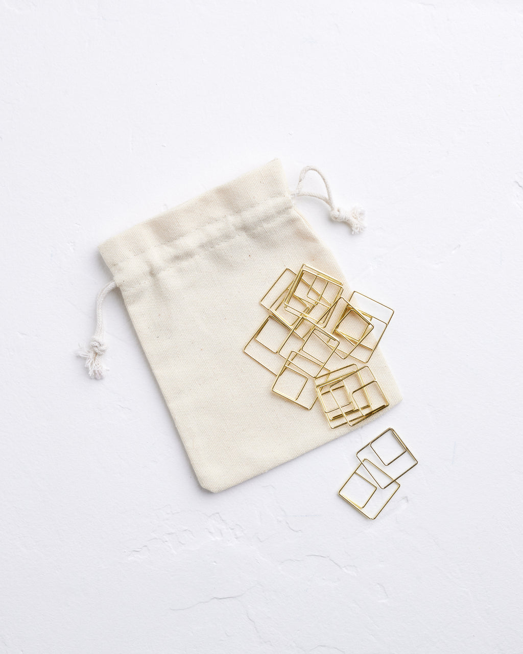 Gold Square Paper Clips