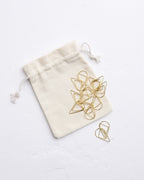 Gold Tear Drop Paper Clips