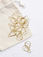 Gold Tear Drop Paper Clips
