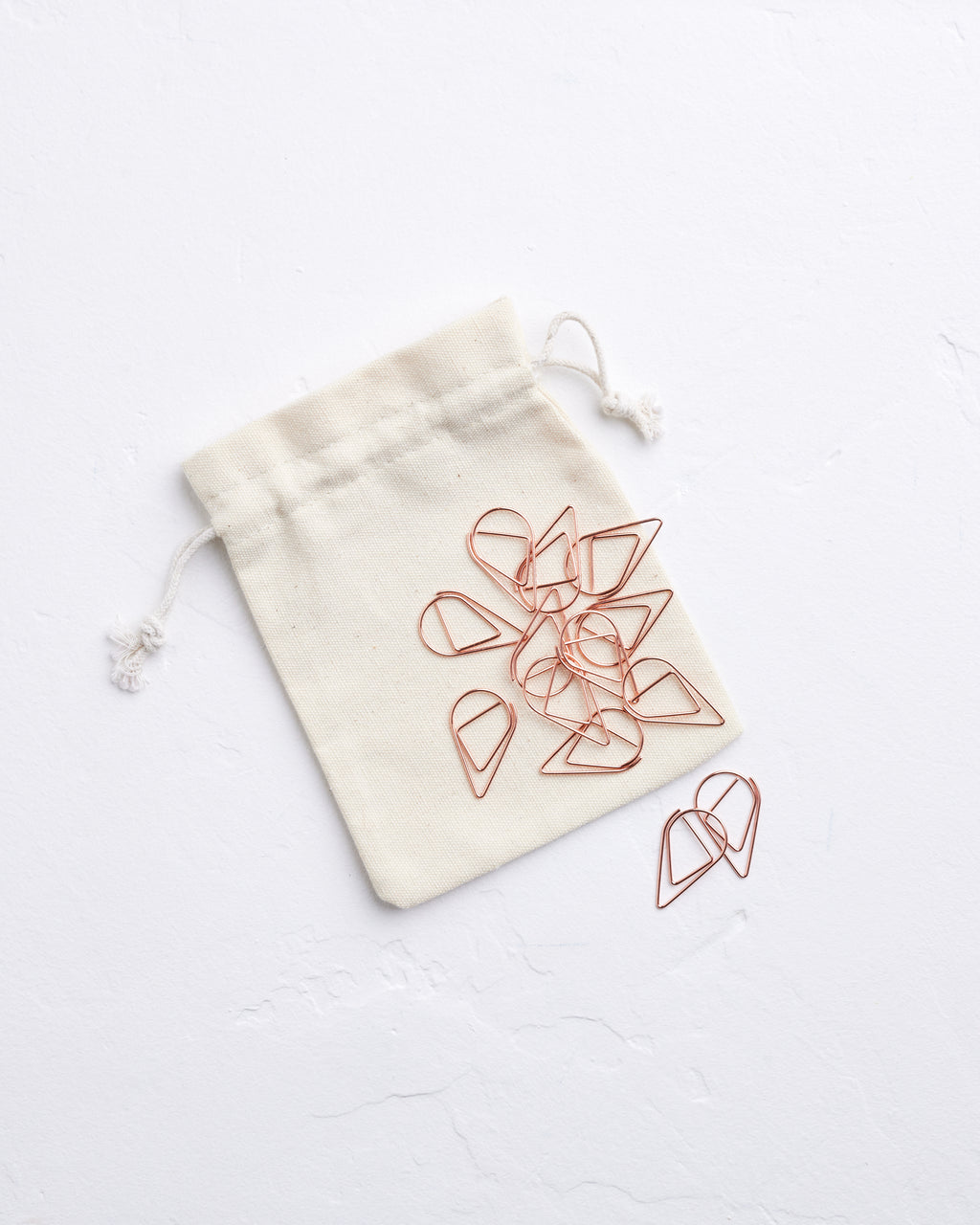 Rose Gold Tear Drop Paper Clips