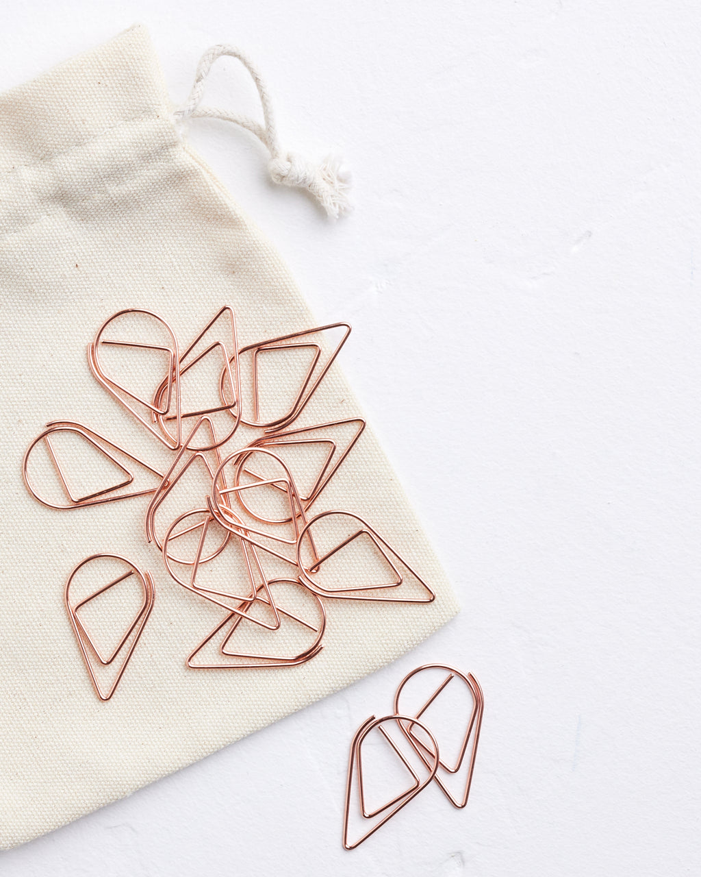 Rose Gold Tear Drop Paper Clips