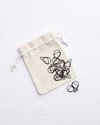 Black Tear Drop Paper Clips