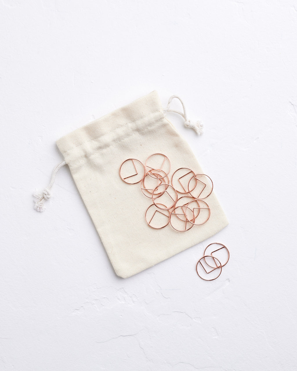 Rose Gold Circle Paper Clips