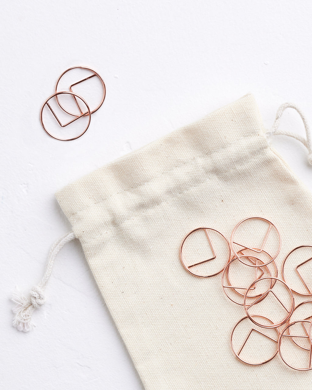 Rose Gold Circle Paper Clips