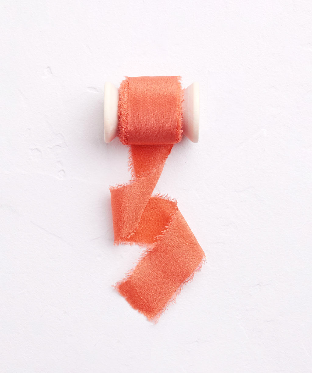 Coral Silk Crepe Ribbon