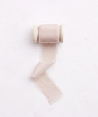 Nude Beige Silk Crepe Ribbon
